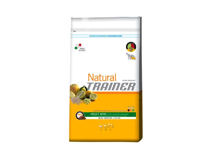 Preturi Animale de companie - Nova Food - Trainer natural dog Mini adult Cu vit�?, orez si ginseng 7.5kg